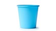 © drdigitaldesign - Light Blue Paper Bin on a white Background. Office Template with Copy Space
