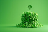 Fototapeta Tulipany - Conceptual image of traditional Irish top hat for St. Patrick's day celebration. Copy space, background.