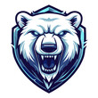 © Stitch - Vector esports logotype white polar bear on white background, logo polar bear, icon polar bear, sticker polar bear, symbol polar bear, emblem polar bear, grizzly