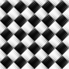 Poster - Square pattern background - abstract black and white vector graphic design from rounded squares