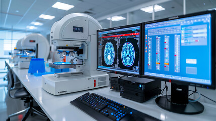 Poster - contemporary laboratory: state-of-the-art equipment for scientific exploration and analysis