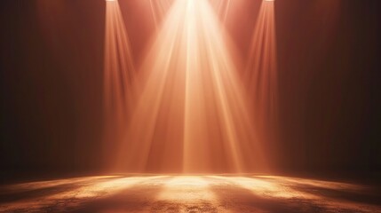 Poster - spotlight effect for theater concert stage abstract glowing light of spotlight illuminated