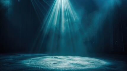 Poster - spotlight effect for theater concert stage abstract glowing light of spotlight illuminated