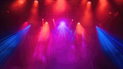 Poster - spotlight effect for theater concert stage abstract glowing light of spotlight illuminated