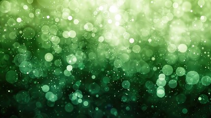 Poster - white green blurred gradient on dark grainy background, glowing light spot, copy space