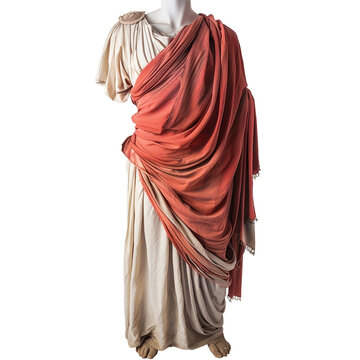 Roman Toga, transparent background, isolated image, generative AI