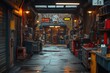 A cozy, detail-rich mechanic's workshop, evoking nostalgia with vintage tools and ambient lighting The image emanates warmth and craftsmanship