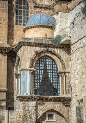 Sticker - Church of the Holy Sepulchre in Christian Quarter of Old City of Jerusalem, Israel