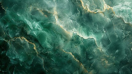 Fototapete - Seamless pattern background of a green marble texture backdrop