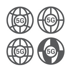 Sticker - 5g internet icon design, isolated on white background, vector illustration