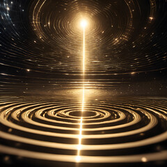 Wall Mural - A cosmic scene of a black hole or a wormhole in space.