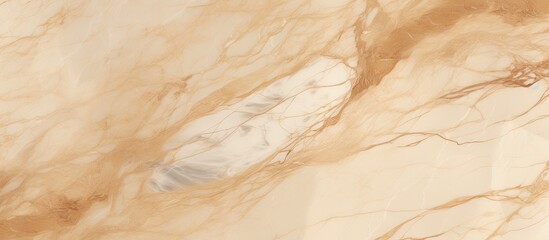 Poster - A detailed view of a brown and beige marble texture resembling hardwood flooring, with a mix of peach and white tones, showcasing its rocklike bedrock appearance