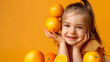 Little Girl with Oranges