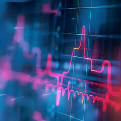 Wall Mural - An EKG readout of a steady heartbeat full screen on a modern computer.