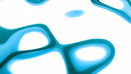Poster - Colorful glossy liquid waves with smooth gradient abstract motion background. Design. Slowly moving blots and twisting stripes.