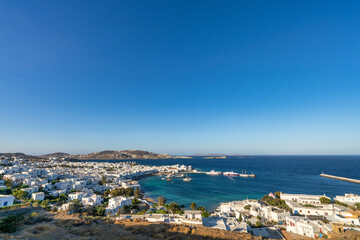 Sticker - Skeline of Mykonos town, Mykonos island, Cyclades, Greece