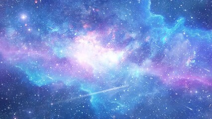 Wall Mural - beautiful night sky universe filled with stars nebula. seamless looping overlay 4k virtual video ani