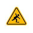 © wise - Tripping Hazard Warning Sign Vector Line Icon illustration.