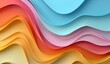 A close-up view of a vibrant and colorful background featuring intricate wavy shapes in various hues
