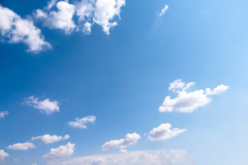 Wall Mural - Clouds on blue sky background with light wind