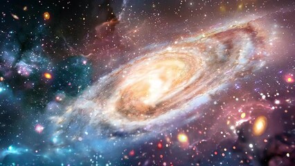 Wall Mural - night starry sky galaxies and deep space. seamless looping overlay 4k virtual video animation backgr