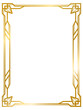 © Tanatphong - Decorative frames collection png transparent background, Art Deco gold frame vintage frame line geometric wedding label card frame