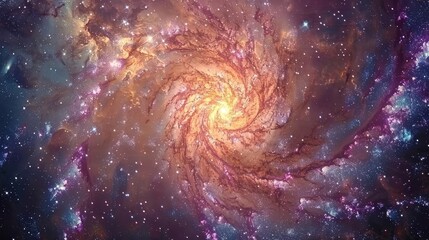 Wall Mural - mesmerizing colorful space galaxy with nebula clouds and sparkling stars, capturing the awe-inspirin