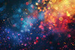 Colorful and vibrant bokeh background with abstract carnival theme, perfect for celebration and party related designs.