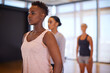 © Mapodile/peopleimages.com - Dancer, African woman and training in studio with vision for choreography, moving and exercise for art. Girl, person and dancing in class for ballet, performance and workout with idea for creativity