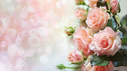 Poster - floral wedding card with room for text