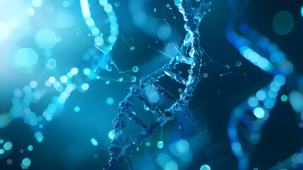 Wall Mural - Medical blurred futuristic background, blue.