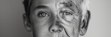 Fototapeta Mosty linowy / wiszący - man aging concept, AI generated