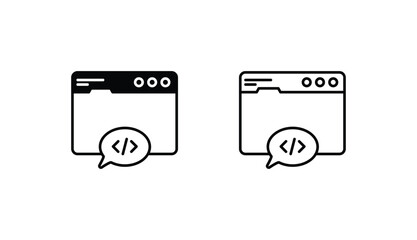 Web Development icon design with white background stock illustration