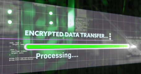 Poster - Image of data processing over server room