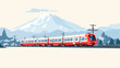 West Japan Railway  flat vector