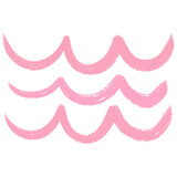 Pink ocean ripple wave doodle icon