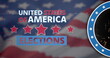 Image of make a difference text over flag of usa