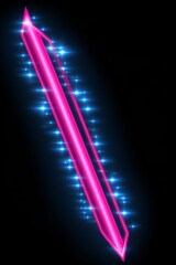 Poster - Abstract futuristic background with neon diagonal lines for graphic design projects