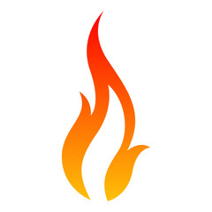 Simple vector flame icon