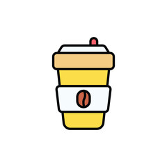 Coffee icon design with white background stock illustration