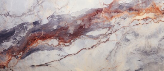 Poster - An artistic close up of a watercolor marble texture, featuring a swirl of magenta colors on a rock landscape. A mesmerizing art piece for any event