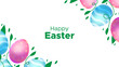flat lay frame Happy easter background