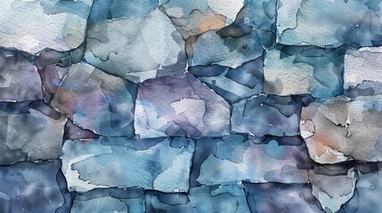 Wall Mural - Illustration of abstract watercolor texture. Rock wall art design illustration.