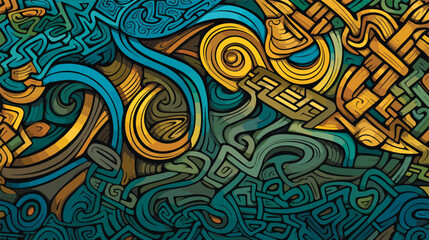 Wall Mural - Abstract beautiful colored vector celtic knot patterns. Seamless celtic knot pattern background