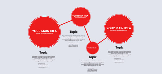 Wall Mural - Four red Options of infographic templates design used in business and finance process