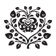 Poster - Elegant Apple and Flower Pattern Design