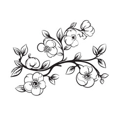 Poster - Minimalist Simple Floral Vector Ornament