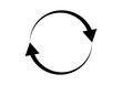 © Gabrieuskal - Icono negro de flechas que indican rotar o girar.