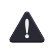 © Nika Ray - Black 3d symbol with warning sign.