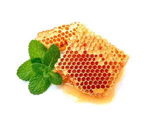 Wall Mural - Honeycomb with mint herbal